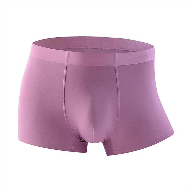 Fashion solid dyeing men's breathable trunks seamless modal fabric sexy style for men's underwear